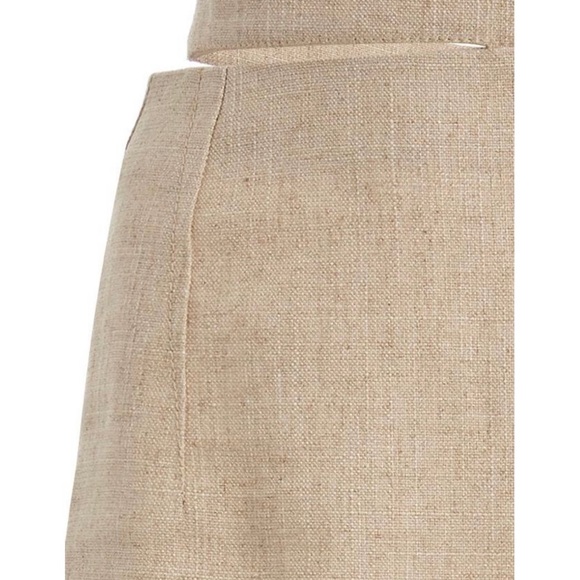 Jacquemus La Jupe Valerie Sand pencil linen midi skirt - Picture 3 of 9